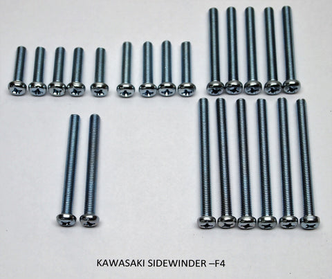 Kawasaki Sidewinder F4 Right and Left Engine Side Cover Phillips Screw Kit