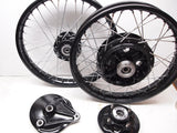 Honda CB750 Front & Rear Cafe wheels Rims and Brake Plate Powdercoated Black