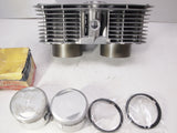 Kawasaki KZ750 B Twin Vapor Blasted Clinders Barrels Pistons & New Piston Rings