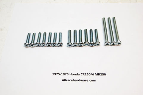 75-76 CR250M MR250 Right and Left Engine Side Cover Screw Kit