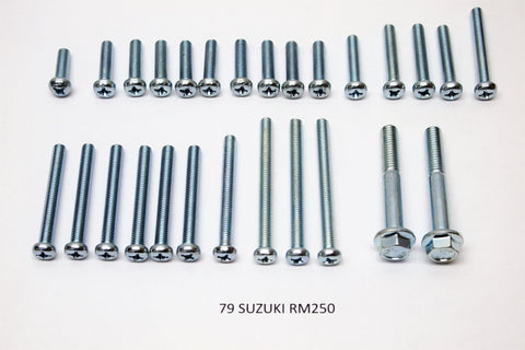 ​79 Suzuki RM250 Engine Side Covers Crankcase Phillips Screw Kit 