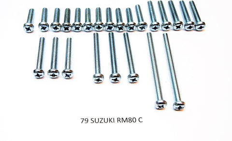79 Suzuki RM80 C engine side covers crankcase screws