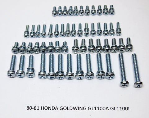 80-81 Honda Goldwing GL1100 A GL1100 Interstate Carburetor Screw Kit
