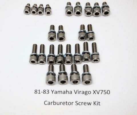 81-83 Yamaha Virago XV750 Socket Cap Carburetor Screw Kit