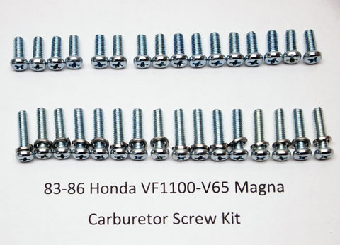 83-86 Honda VF1100C A V65 Magna Carburetor Screw Kit
