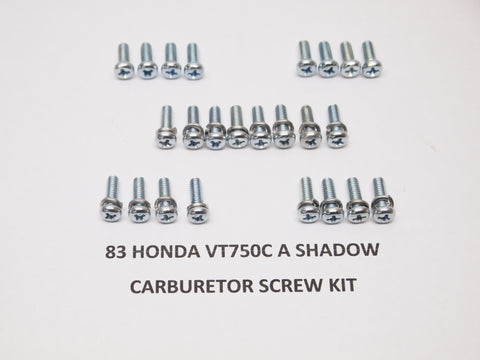 83 Honda VT750C A Shadow Carburetor Screw Kit