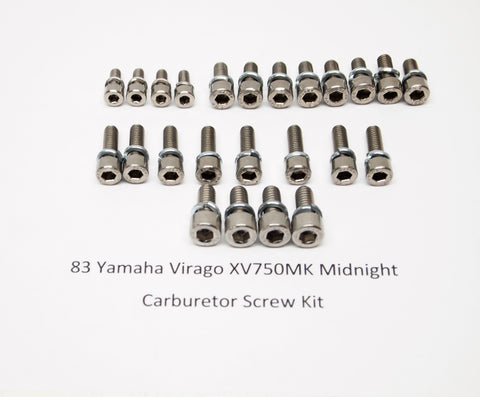 83 Yamaha XV750MK Midnight Virago 750 Carburetor Socket Cap Screw Kit