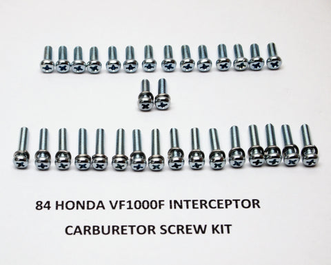 84 Honda VF1000F Interceptor Carburetor Screw Kit