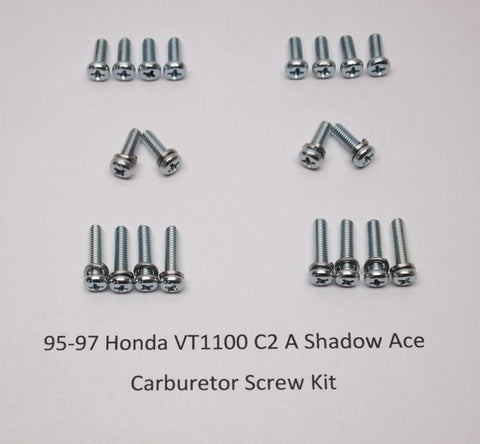 95-97 Honda VT1100 C2 A VT1100 C2 AC Shadow Ace Carburetor Screw Kit