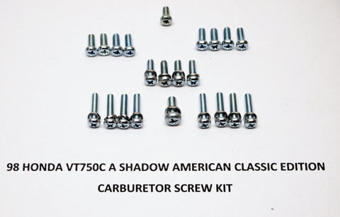 98 Honda VT750C A Shadow American Classic Edition Carburetor Screw Kit