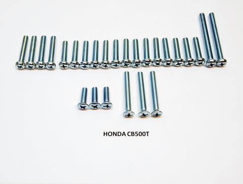 75-76 Honda CB500T Engine Side Cover Screw Kit