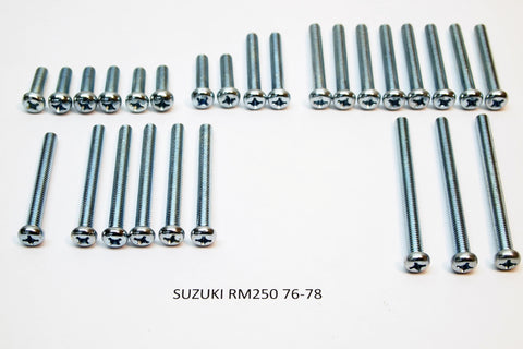 76-78 Suzuki RM250 Engine Side Cover Screw Kit