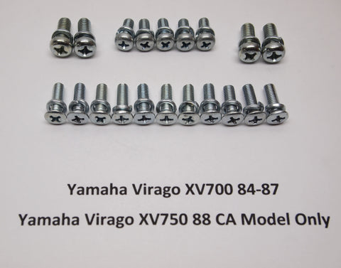 84-87 Yamaha Virago XV700 88 Virago XV750 CA Model Carburetor Screw Kit