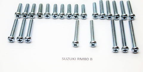 79 Suzuki RM80 B engine side covers crankcase screws