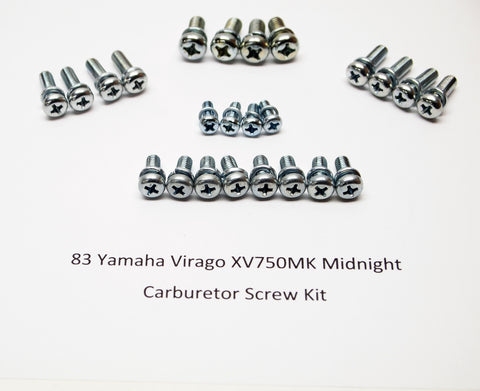 83 Yamaha XV750MK Midnight Virago 750 Carburetor Screw Kit
